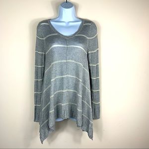 Pink Republic gray striped pullover sweater. XS